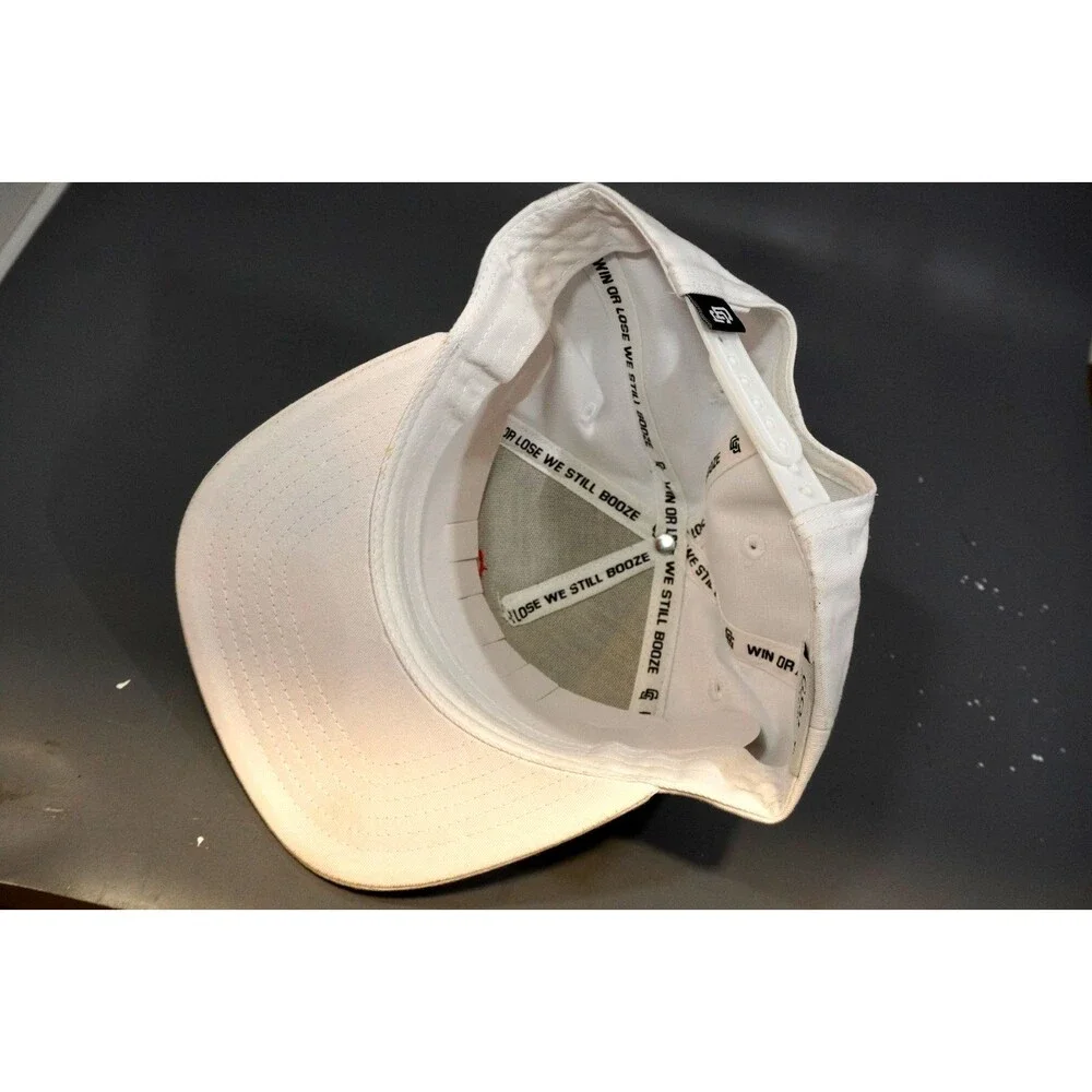 Golf Gods Tour Pro Mad Slicer Hat Cap White Flat Brim Snapback Funny Golf NWT